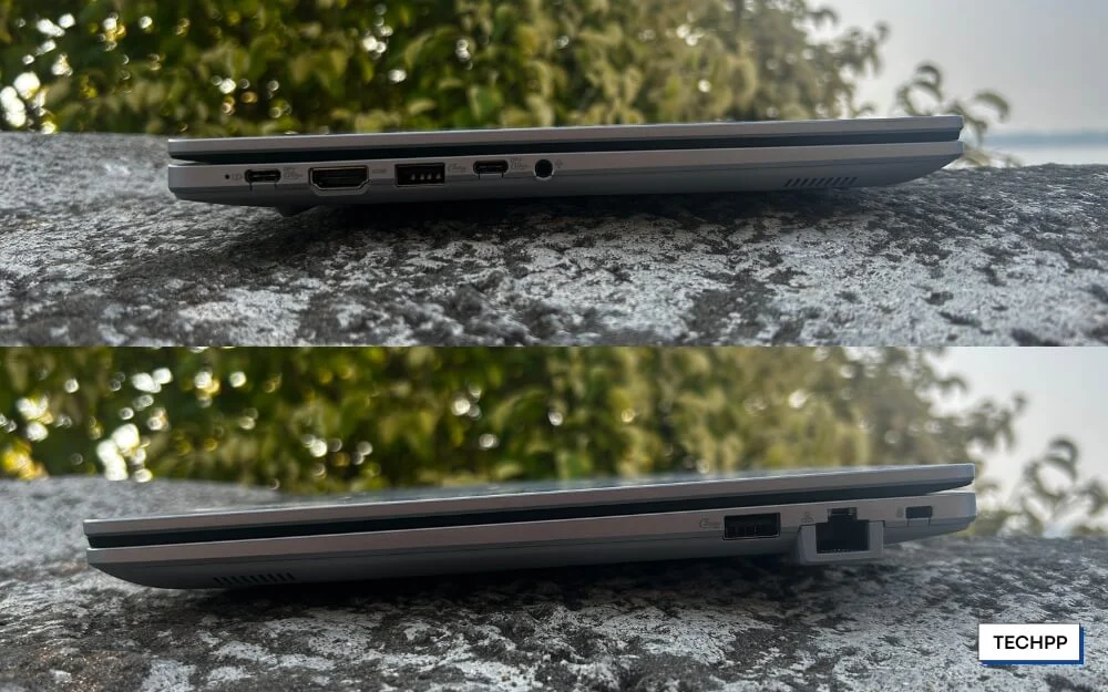 asus expertbook p1 input and output ports