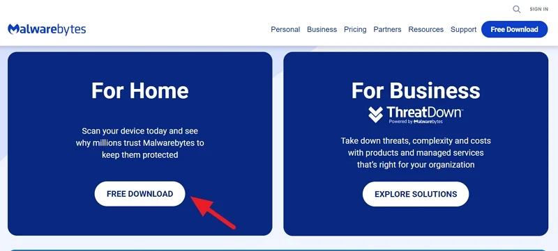 free malwarebytes for home
