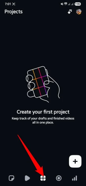 instagram edits projects tab