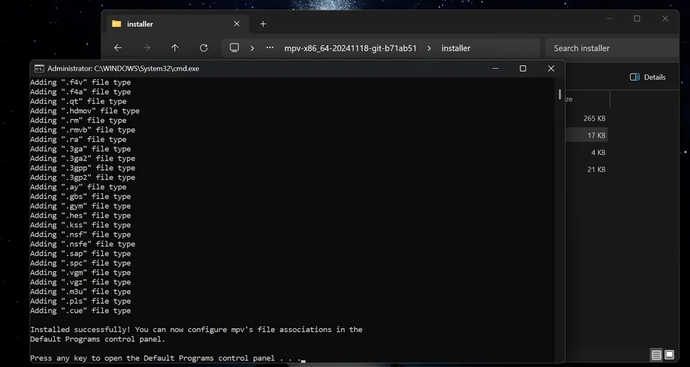 installing mpv on windows