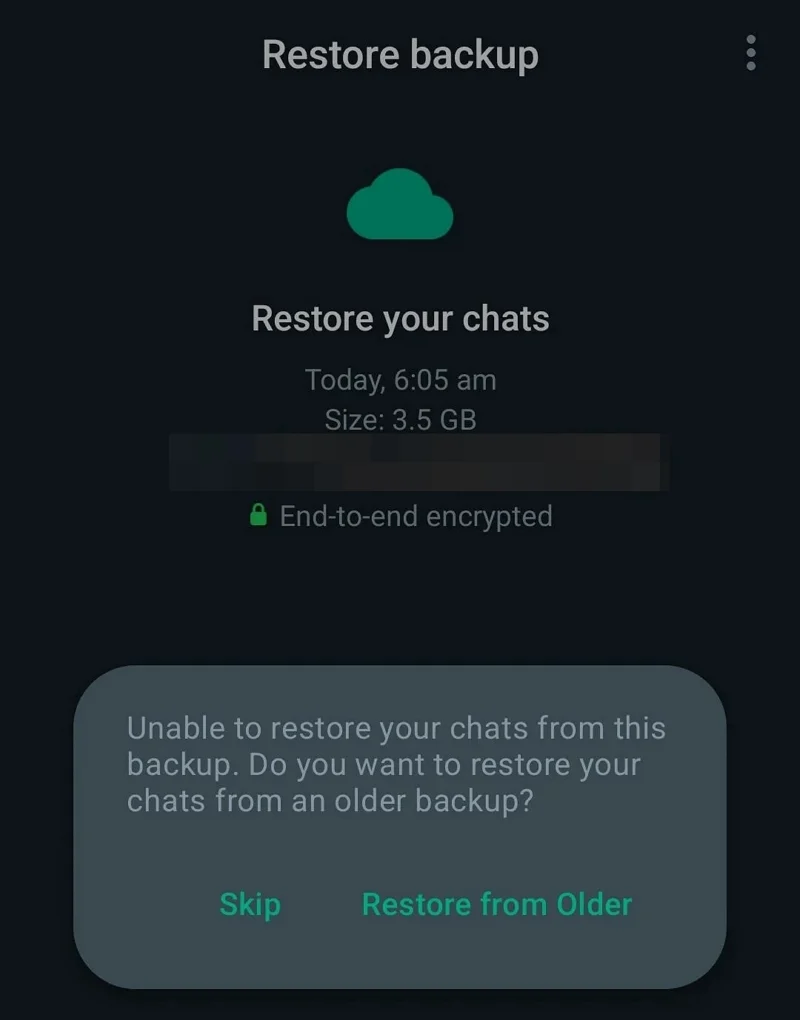 tidak dapat memulihkan obrolan di whatsapp unable to restore chats on whatsapp