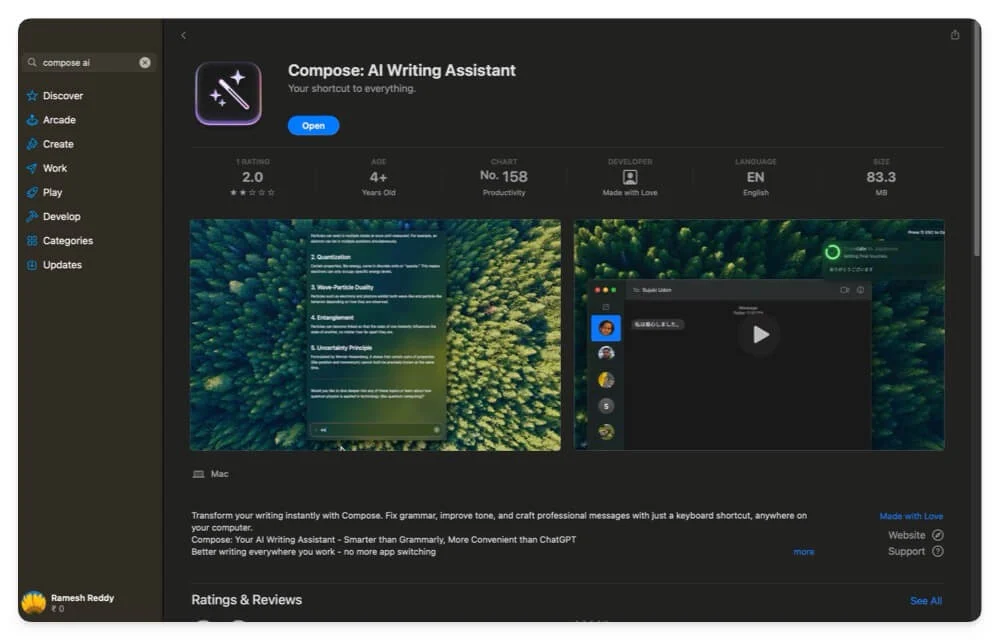 compose on app store