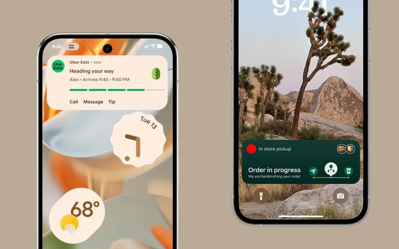 android 16 vs ios 18 live updates