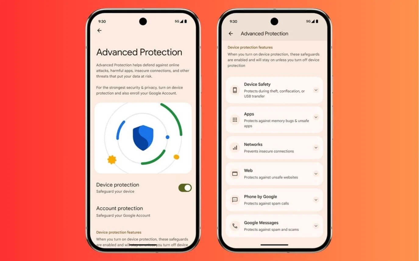 google advance protection mode
