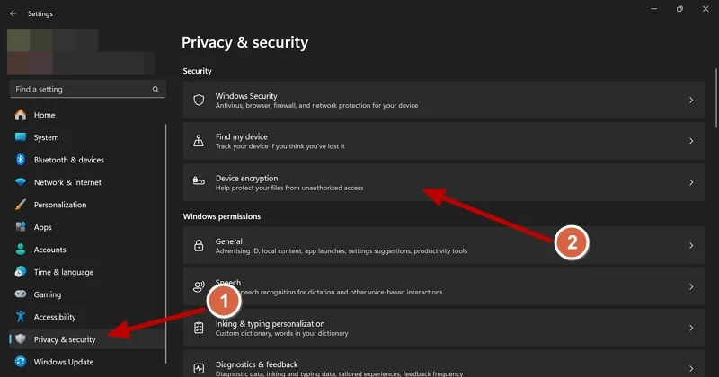 device encryption windows 11