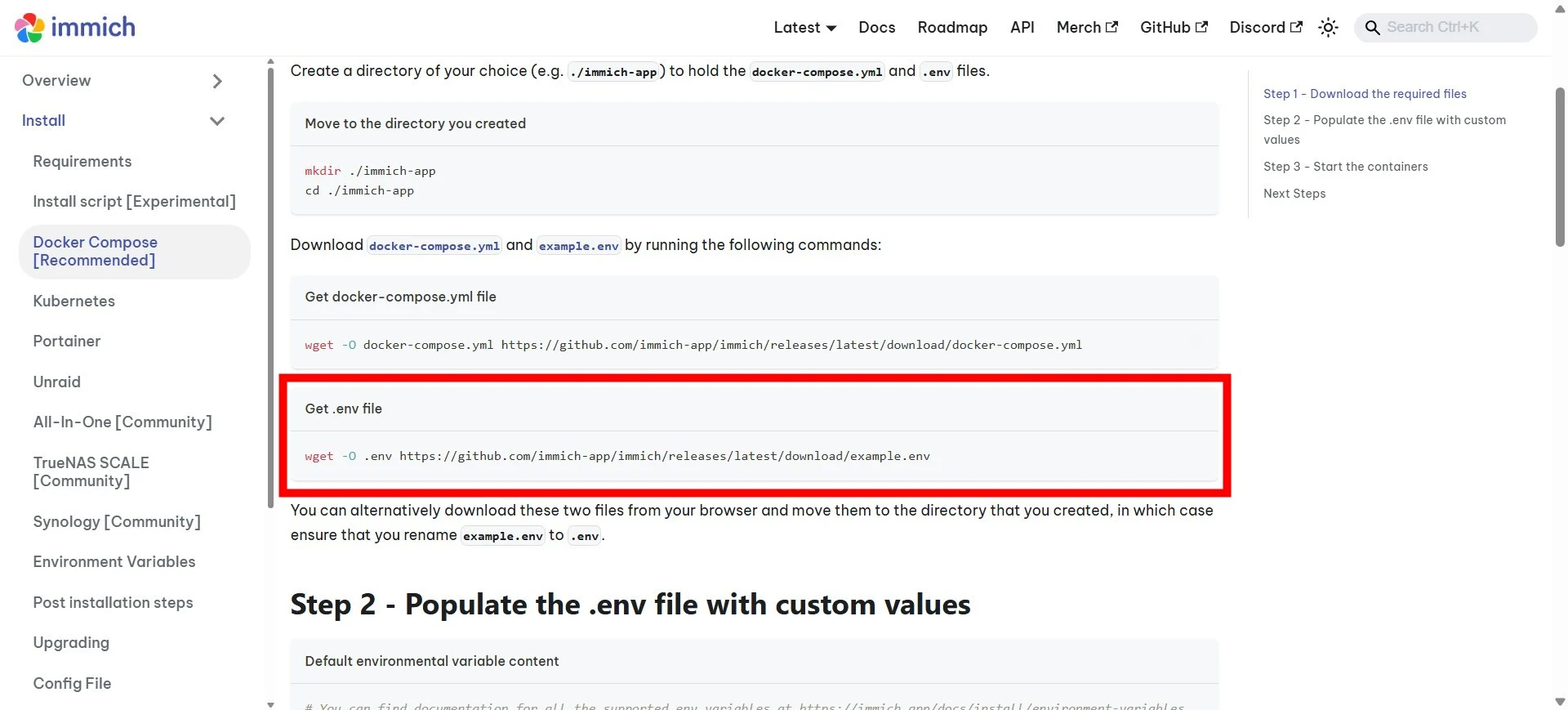 get env file