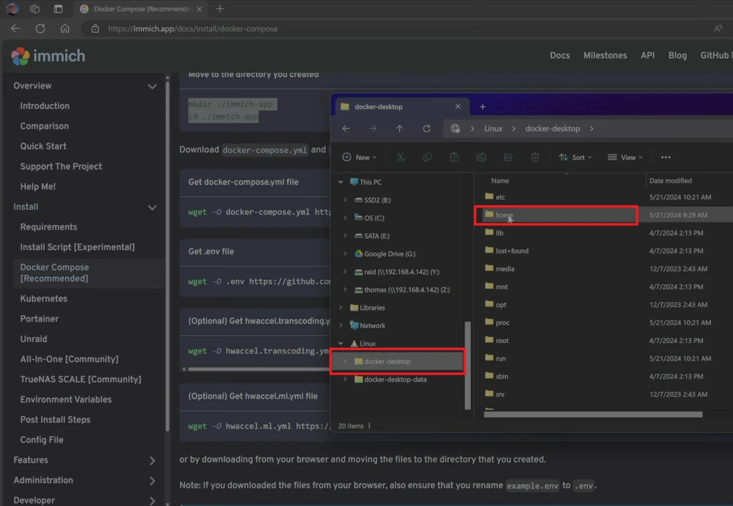 docker desktop home