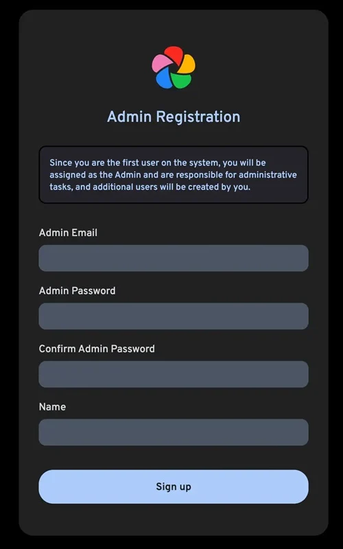 admin registration immich