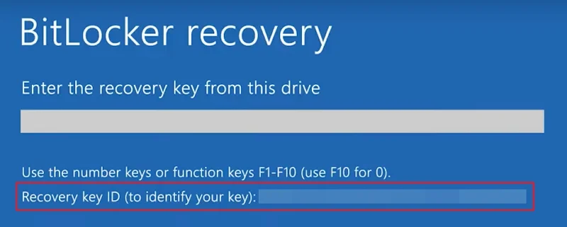 bitlocker recovery page