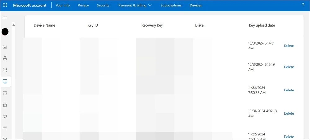 bitlocker recovery keys