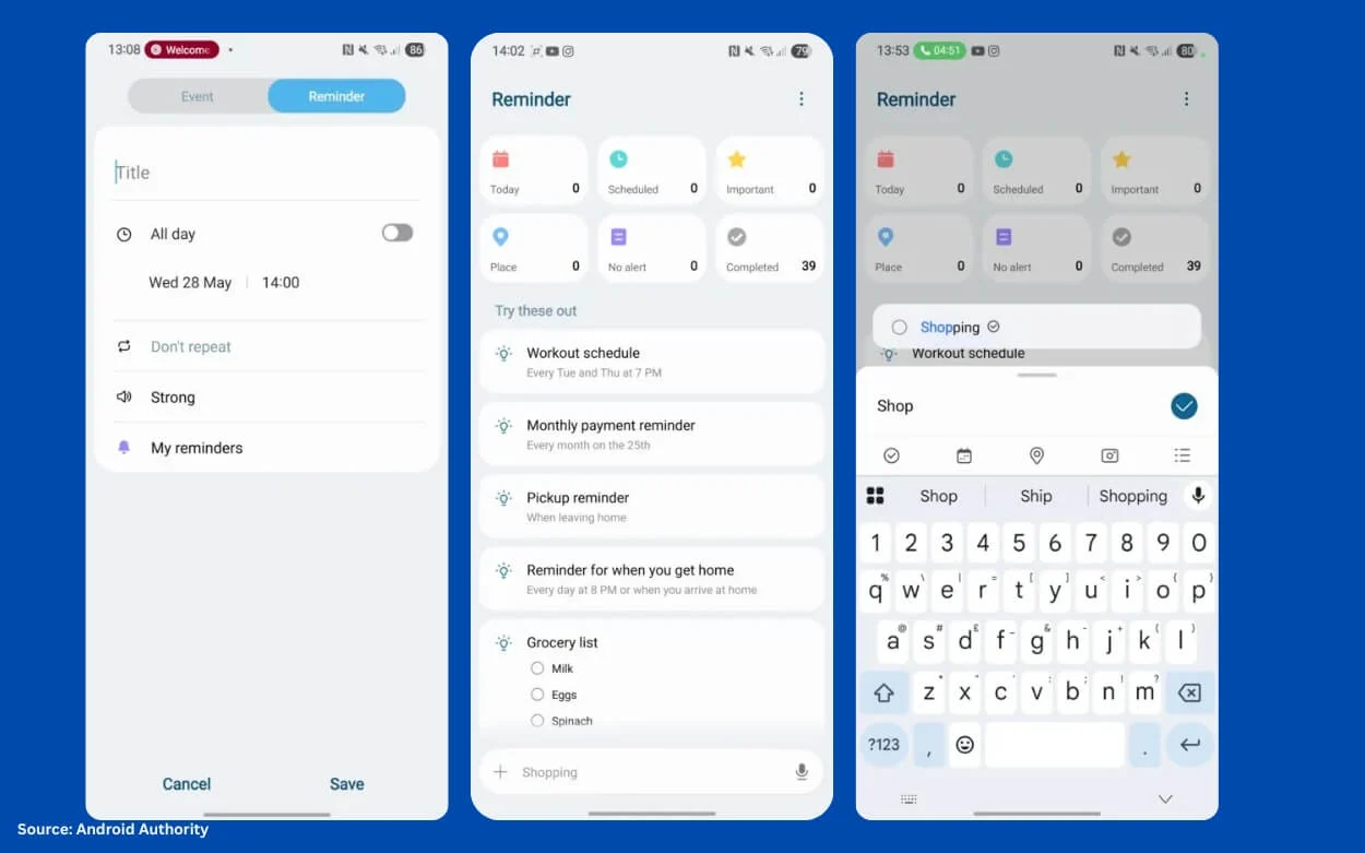 samsung oneui 8 screenshots