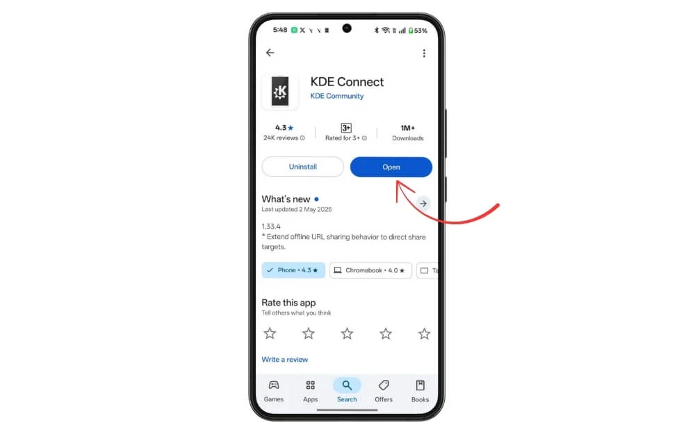 download kde connect app from google play store