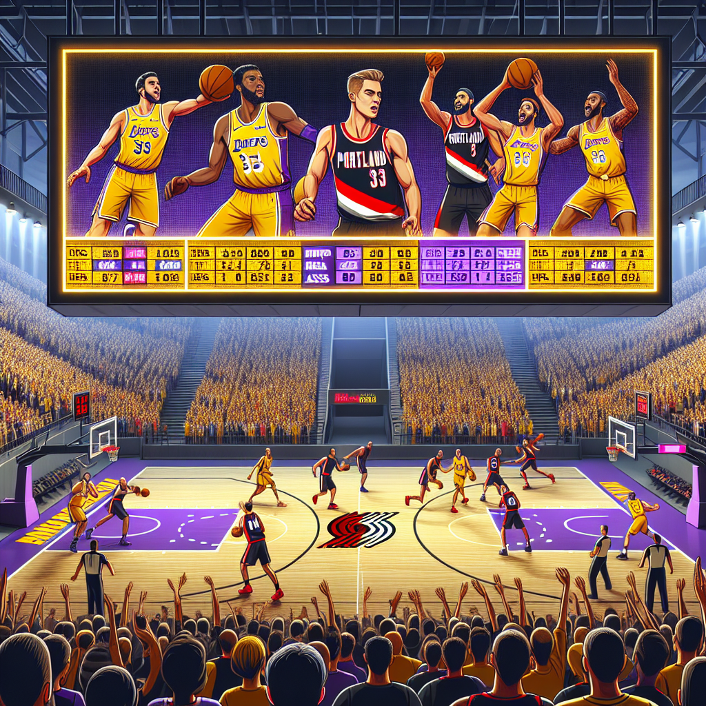 Lakers vs Portland Trail Blazers Match Player Stats