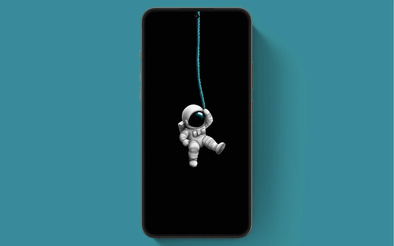 hanging astronaut minimal