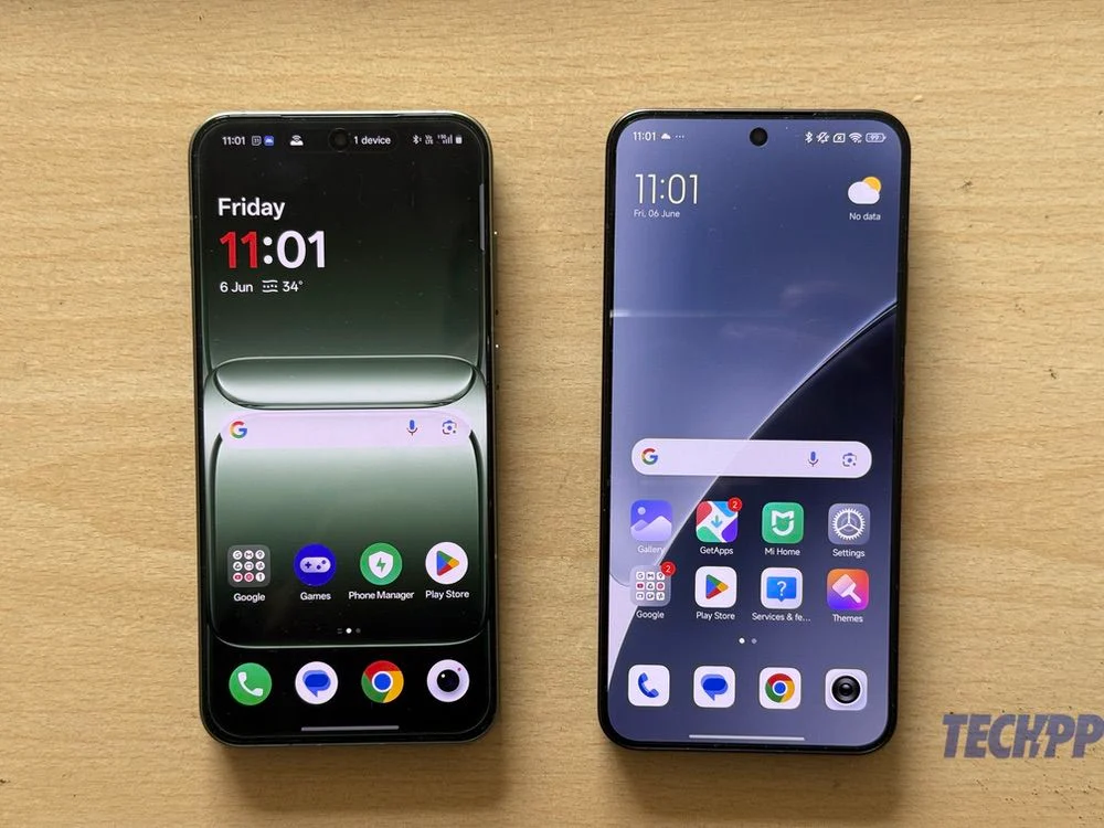 oneplus 13 vs xiaomi 15 display