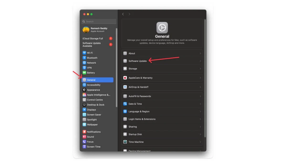 mac general software settings