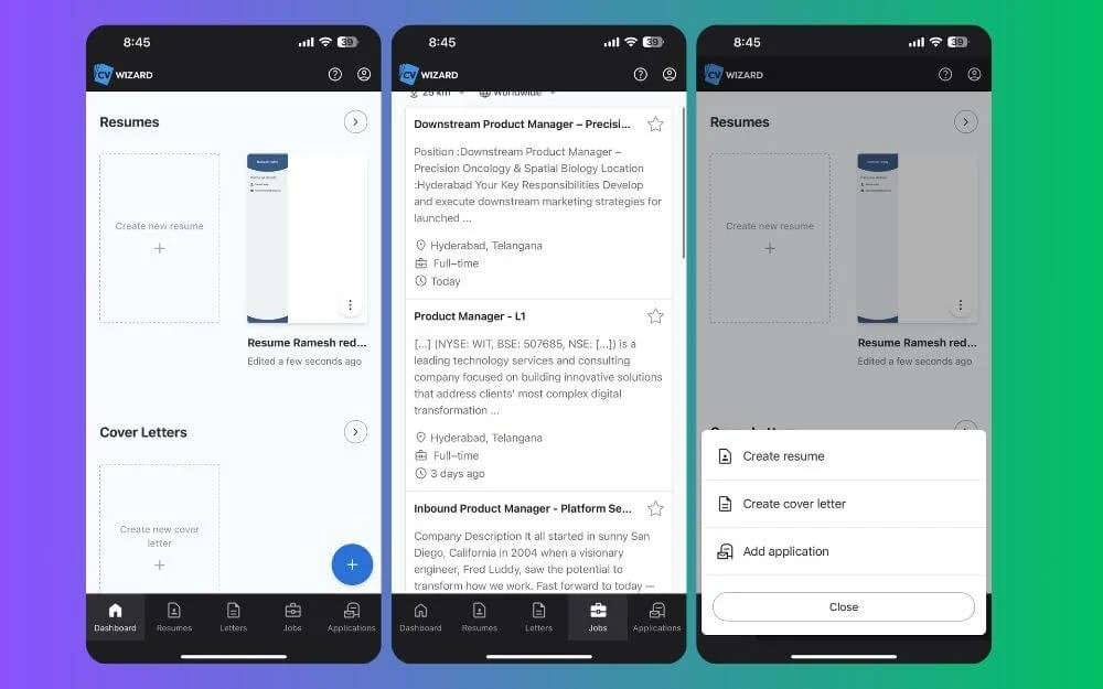 cvwizard app for iphone