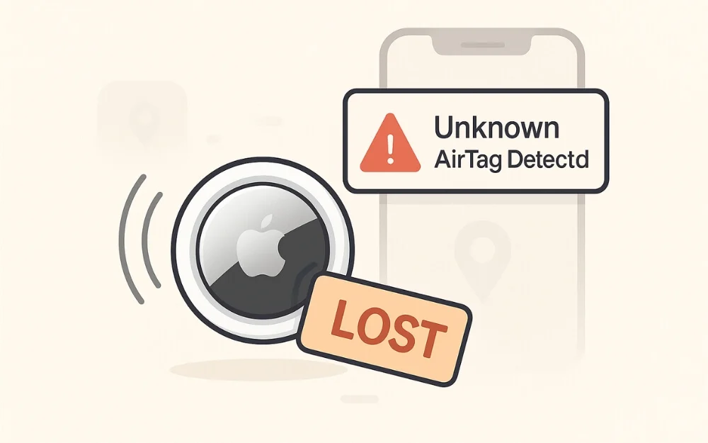 an unknown airtag is following you