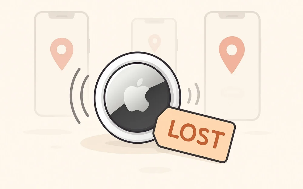the airtag is marked as lost