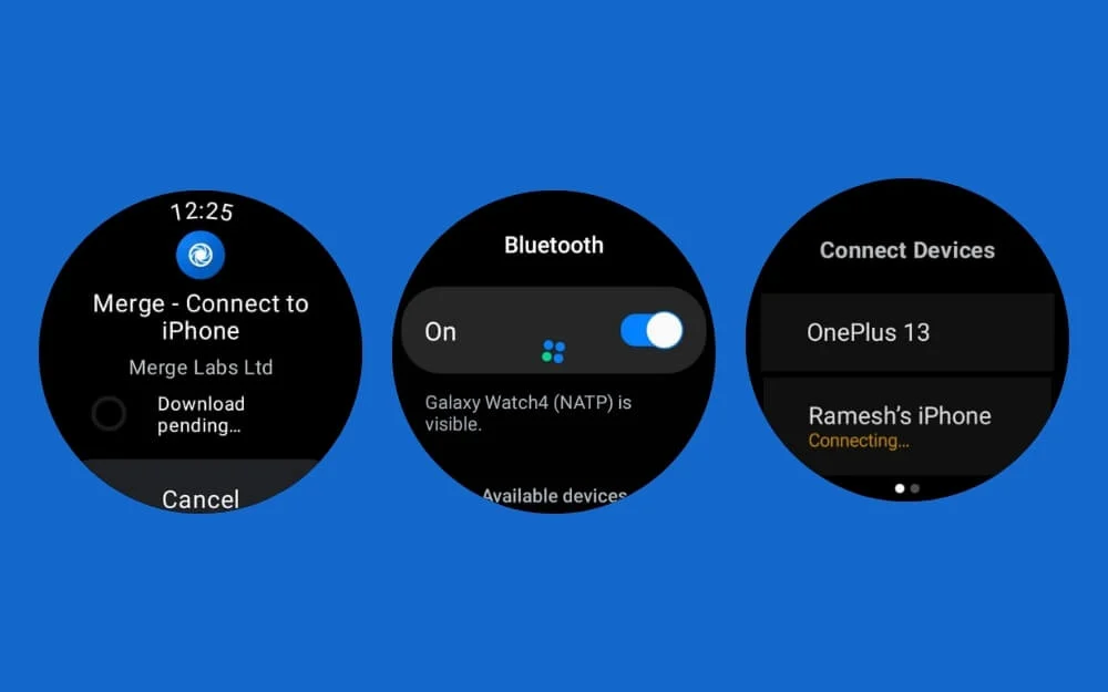 connect your galaxy app to iphone with merge app