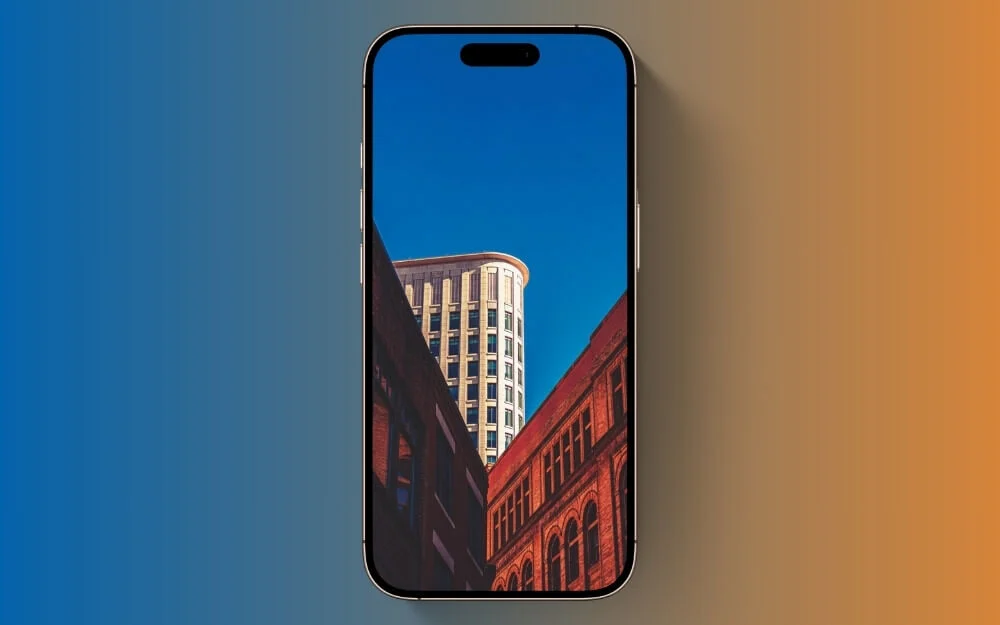 city buildings and blue sky lock screen wallpaper