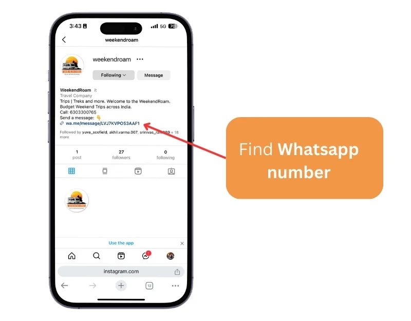 find whatsapp number