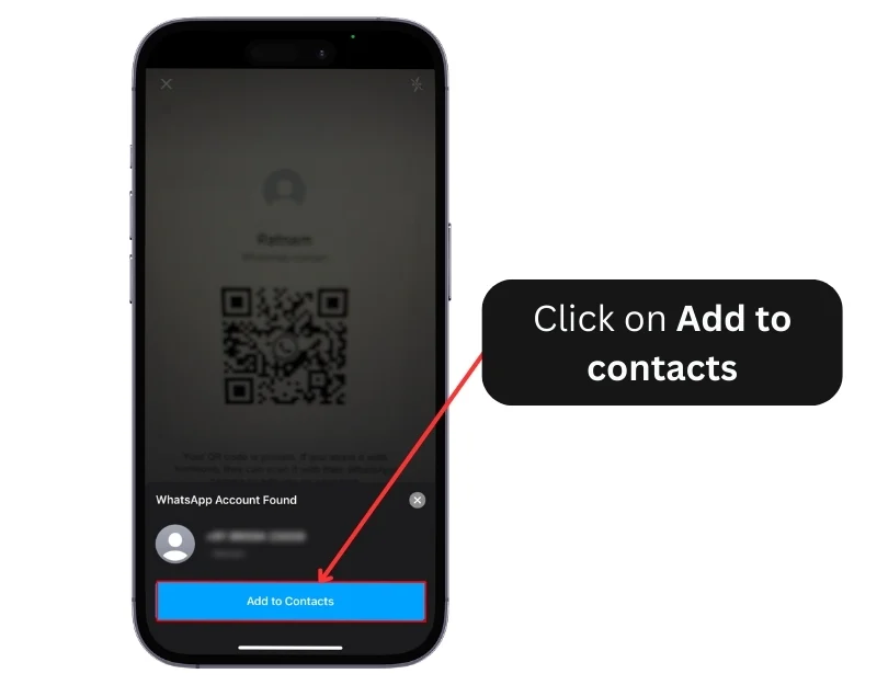 add contacts using qr code on whatsapp