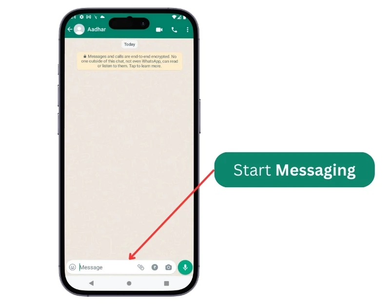 start messaging on whatsapp