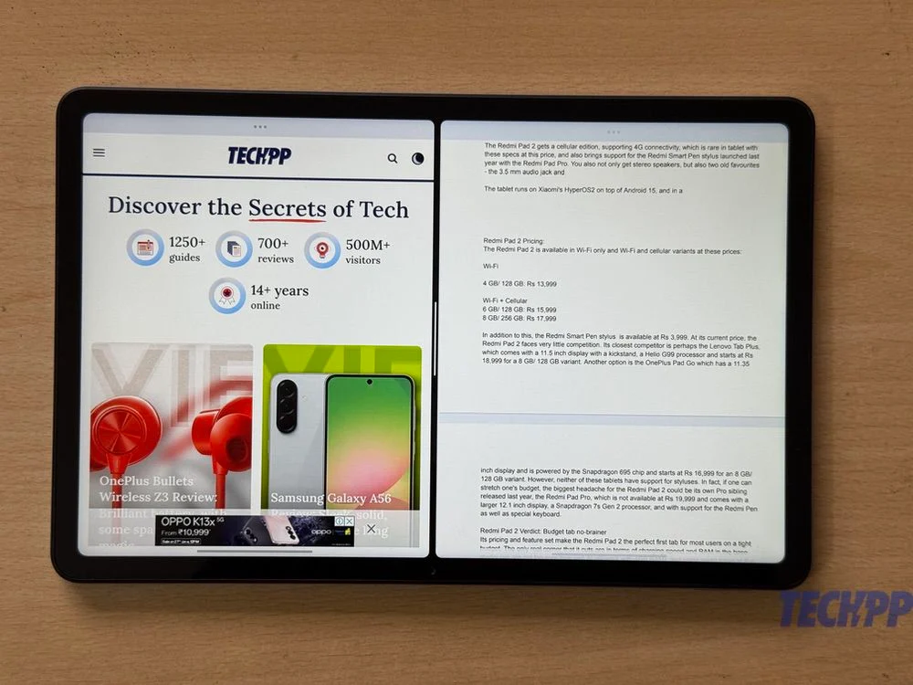 redmi pad 2 display