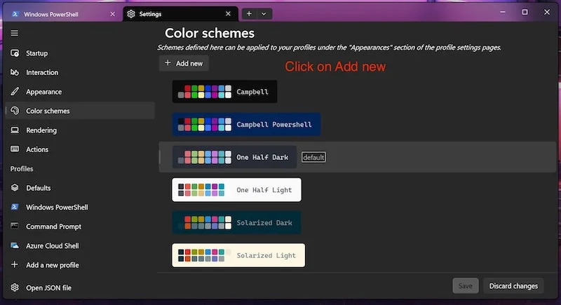 click on add new
