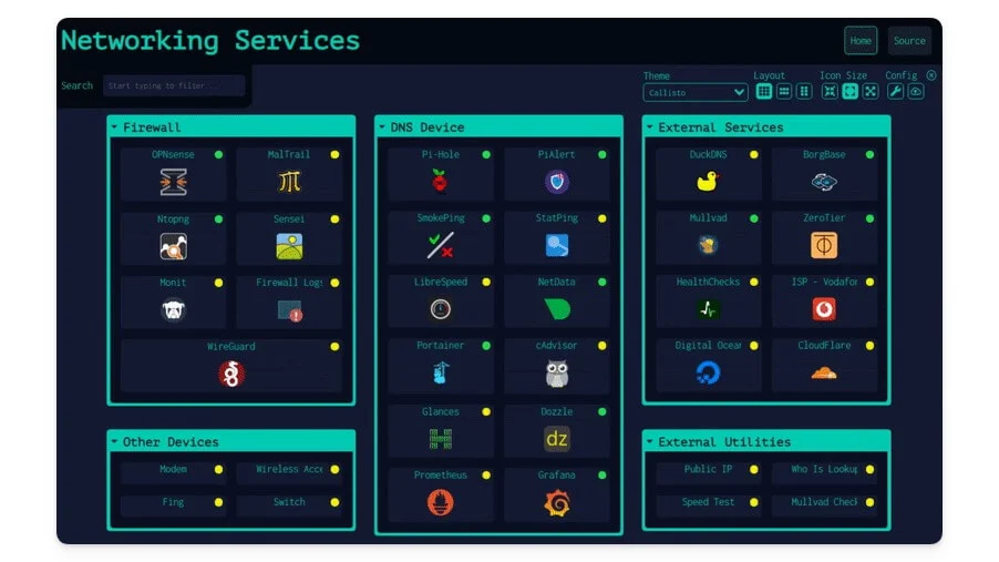 dashy personal dashboard