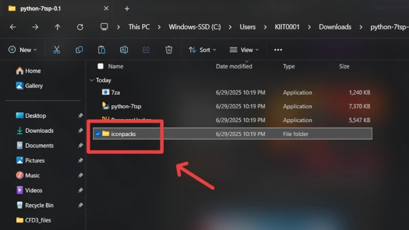 iconpacks folder