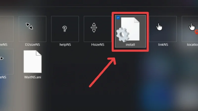 install the file named install