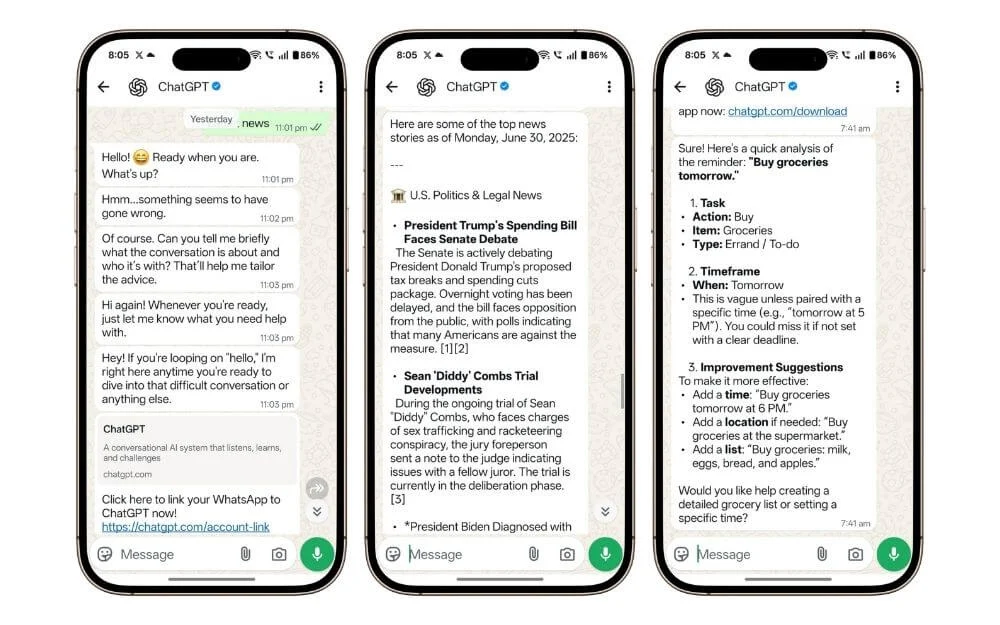 chatgpt bot on whatsapp