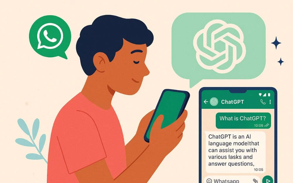 an user using chatgpt on whatsapp 
