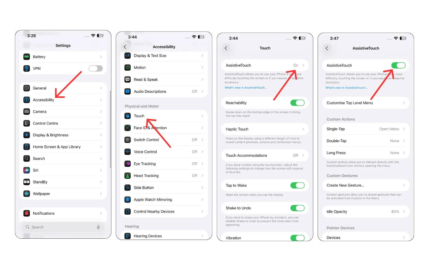 how to enable assistive touch on your iphone