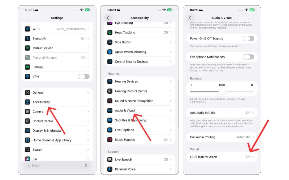  how to enable flash notifications on iphone