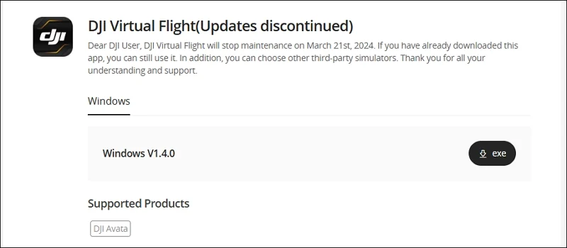 dji virtual flight for windows