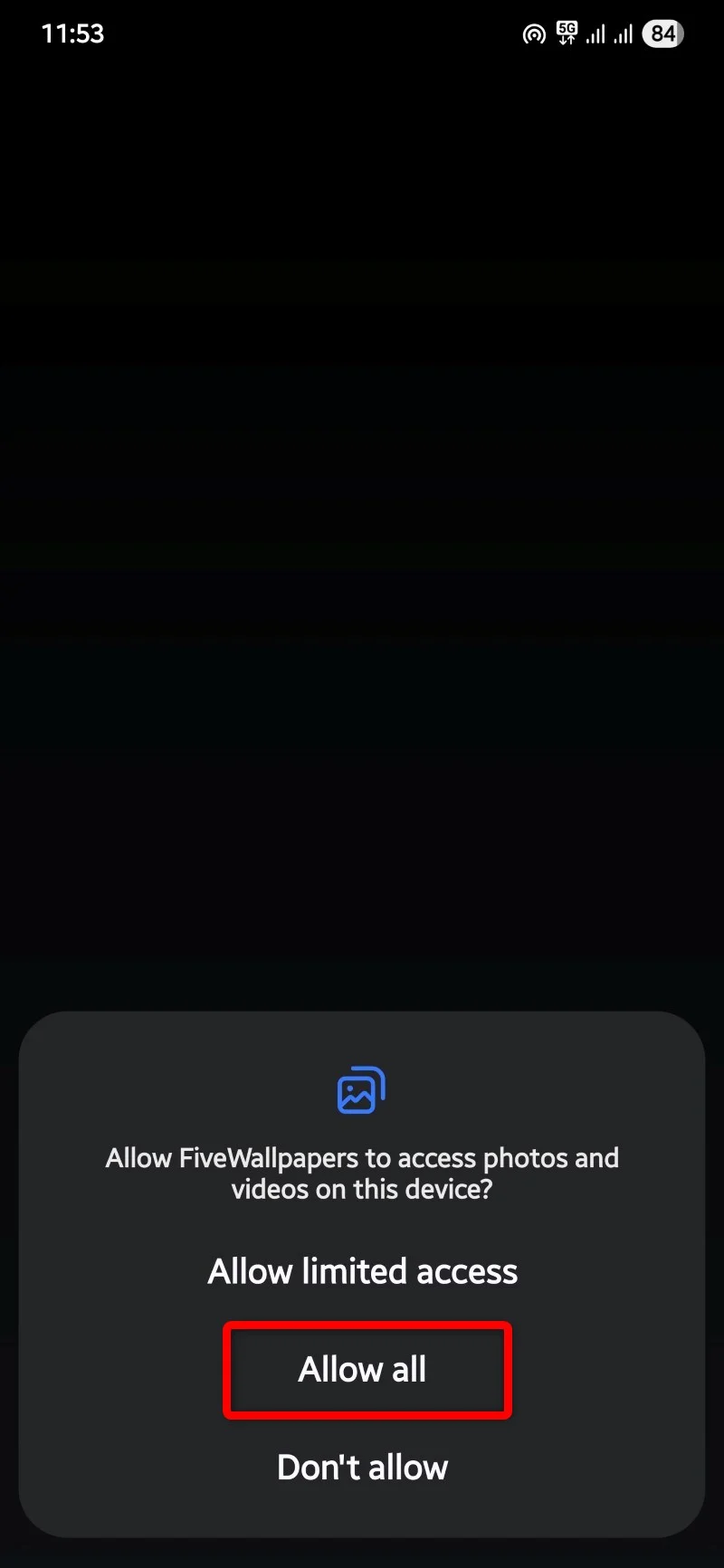 how to apply different wallpapers to android home screens - allow permission