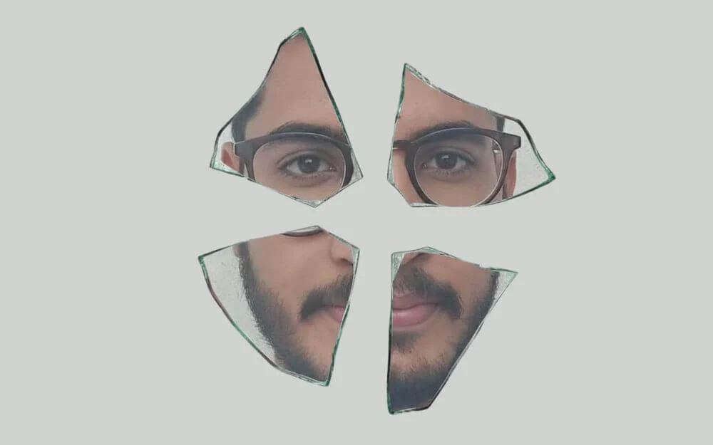 create a fragmented portrait