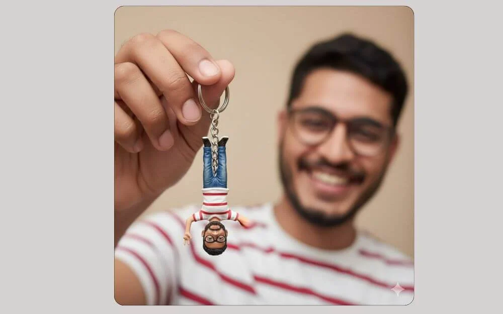 generate a miniature keychain of yourself