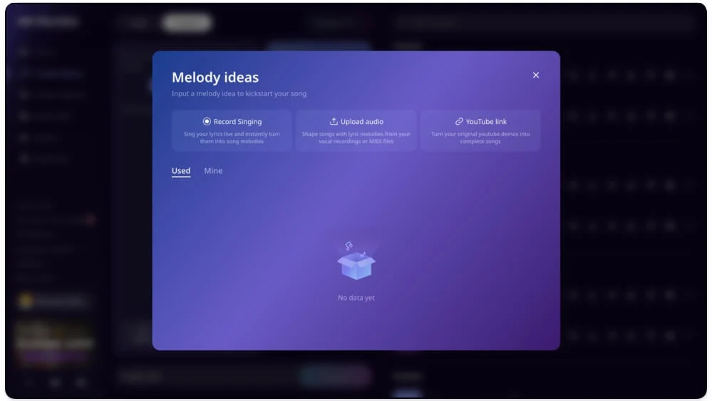 murekha ai upload your vocals and convert it into song