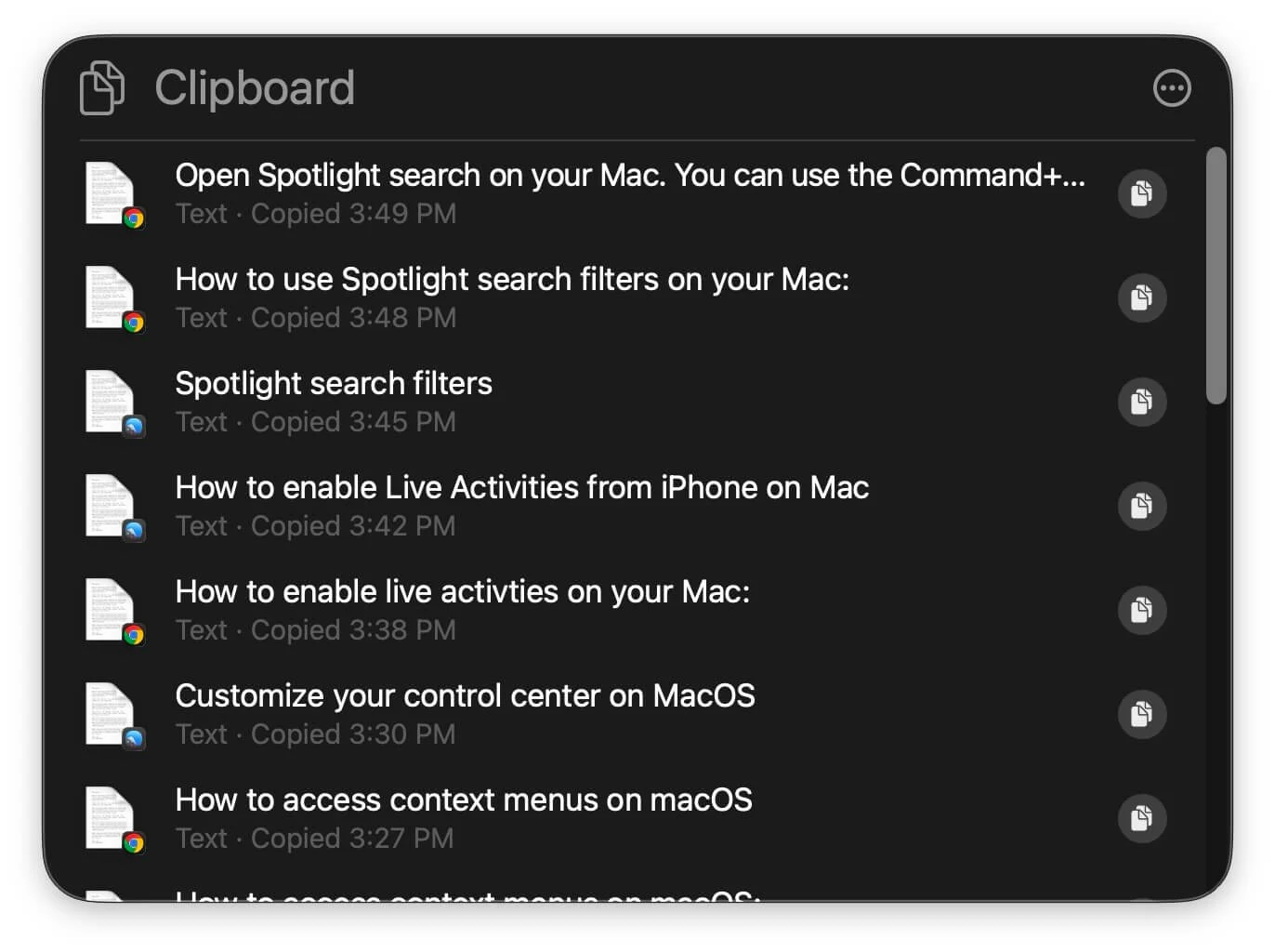 how to view your clipboard history on mac
