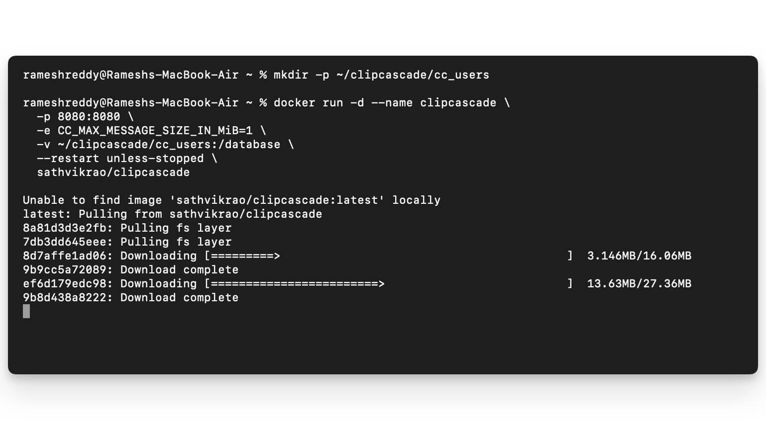 install clipcascade on your device
