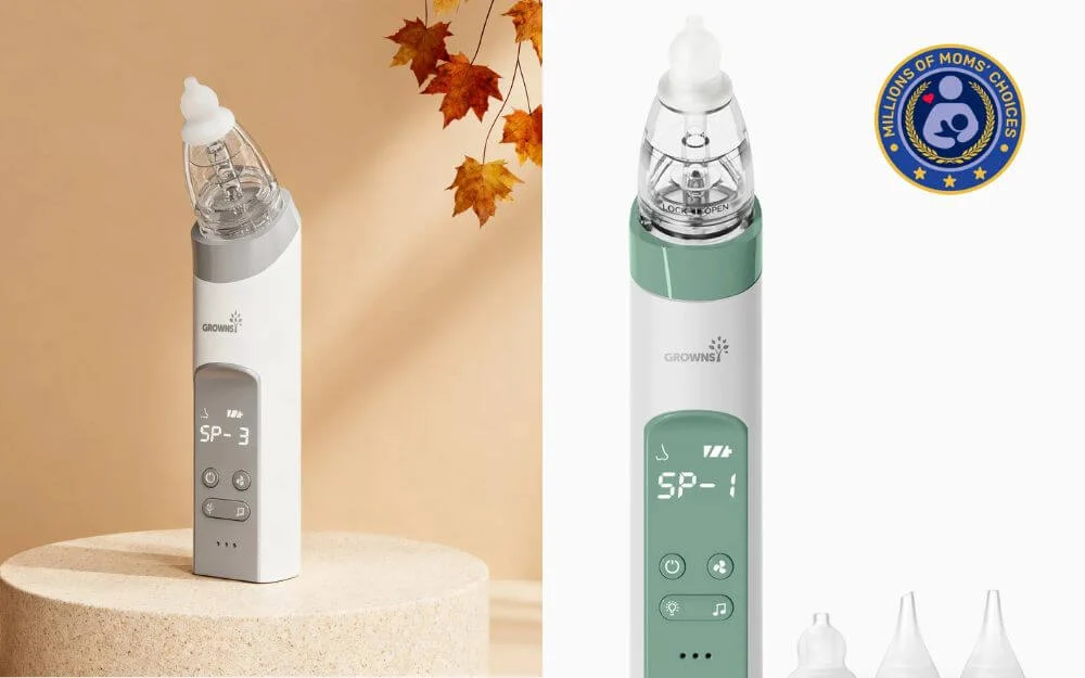 adjustable suction nasal aspirator with 3 soft tips