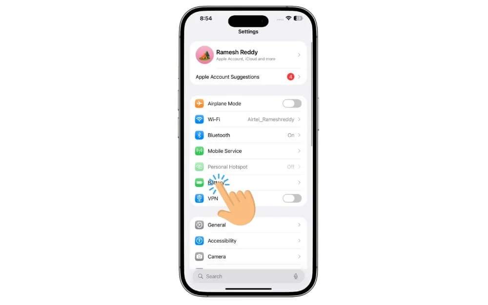 step 1 of 4 open settings on your iphone