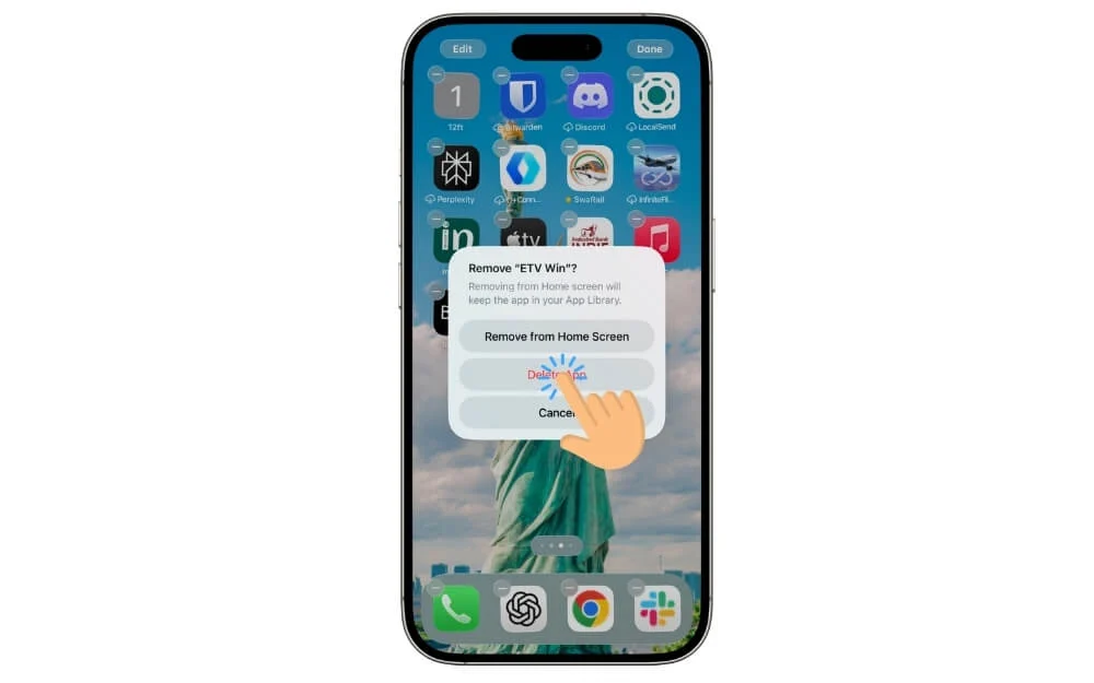 update or delete the app to fix the battery life issue