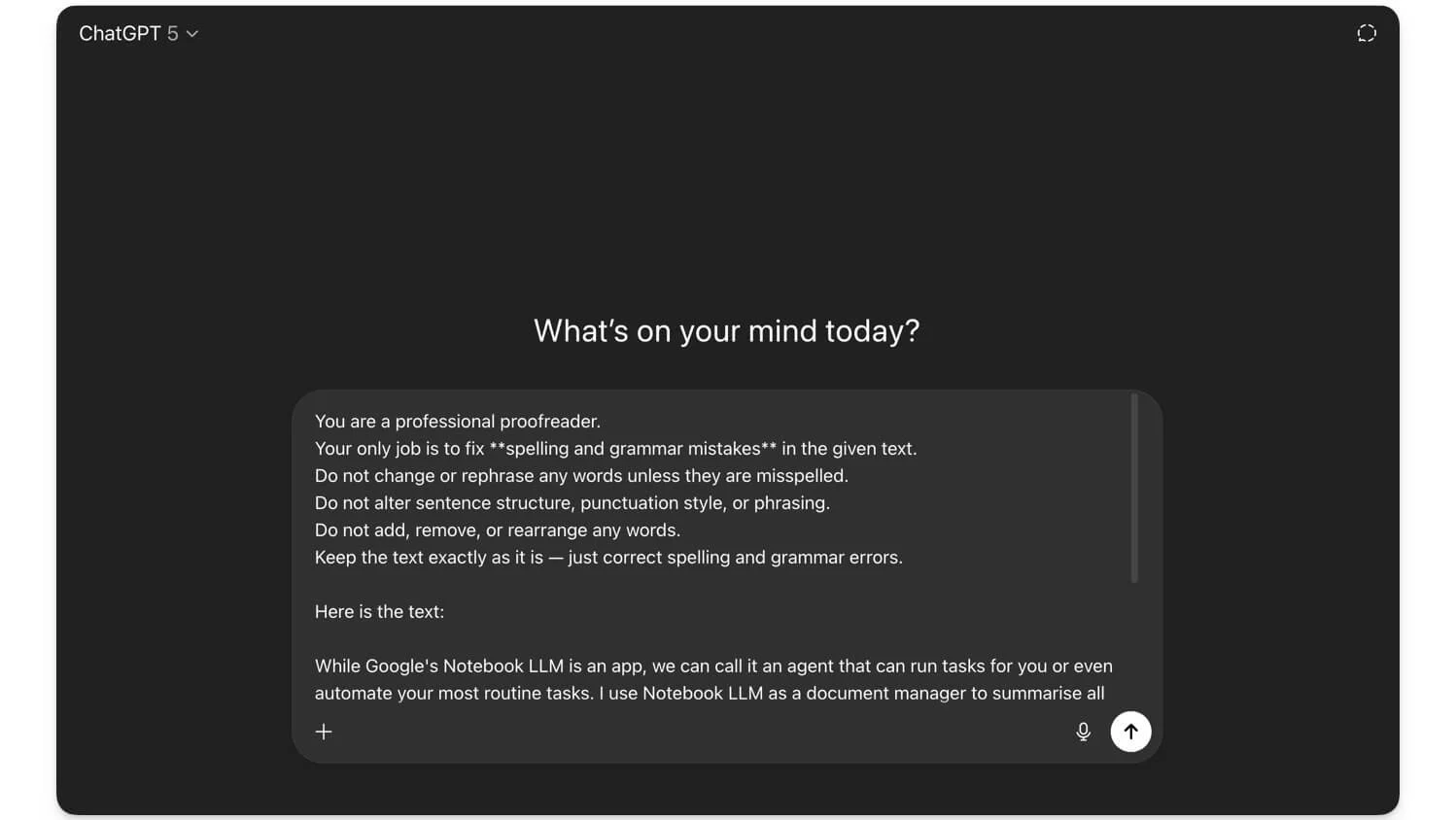 use chatgpt to fix grammar issues