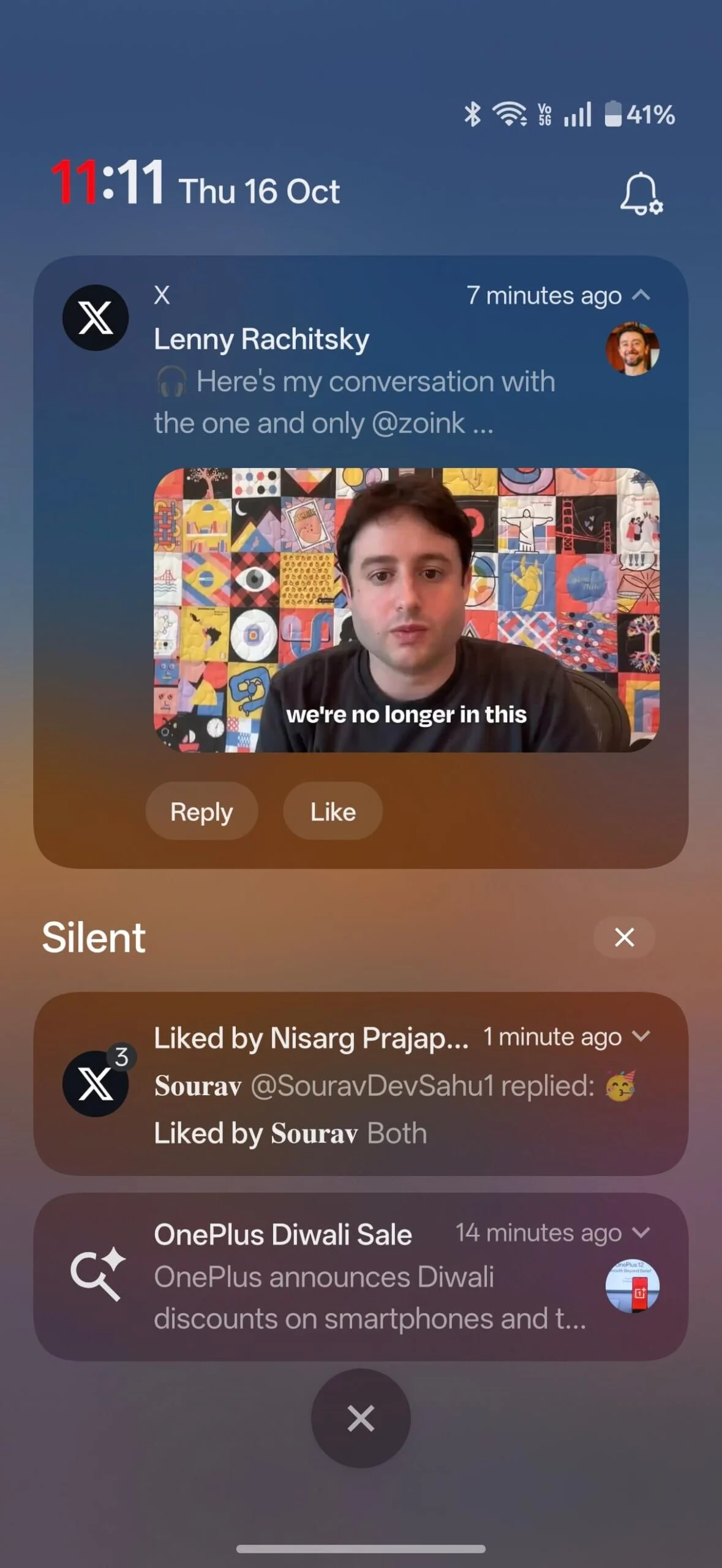 oxygenos 16 notifications