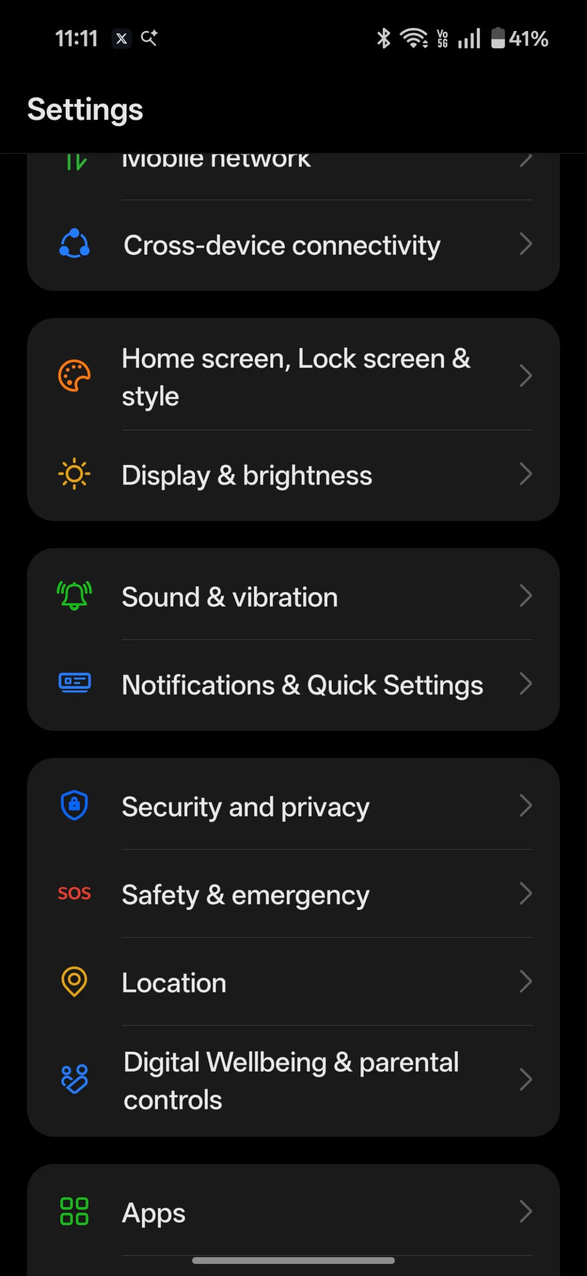 oxygenos 16 settings screen